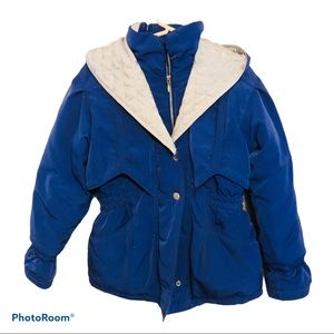 Girls purple & silver winter ski coat size 10/12